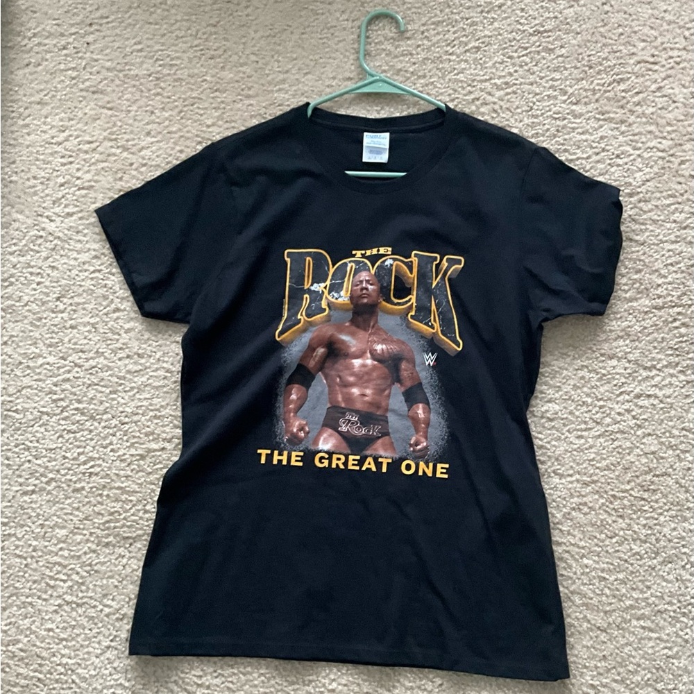 WWE Men's Rock Black Graphic T-Shirt NWOT